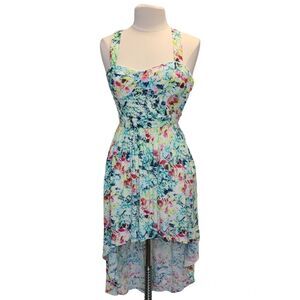 Forever 21 Exclusive Tropical High Low Back Cutout Dress S